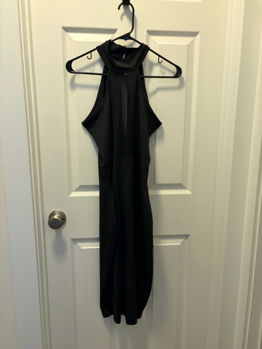 Black Halter Midi Dress - Unbranded